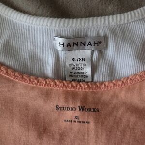 Hannah White Tank Top, Studio Works Peach Top